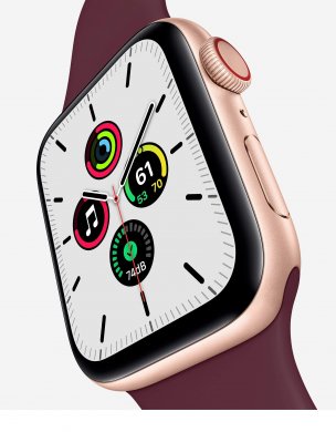 Apple Watch SE reservdelar och skärmskydd.