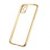 iPhone 12 Pro Max Luxury Classic fyrkantig skal skyddsfodral Guld med mjukt tunt genomskinligt kameraskydd