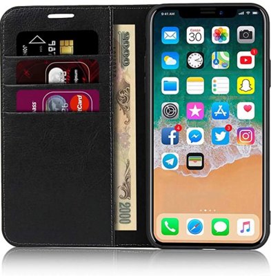 iPhone 11 Plånboksfodral av äkta läder