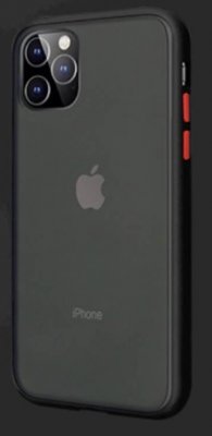 Nytt genomskinligt skal med färgknappar, Slimmat PC Shockproof TPU för iPhone 11 Pro 5.8 tum 2019 (ingår skärmskydd)